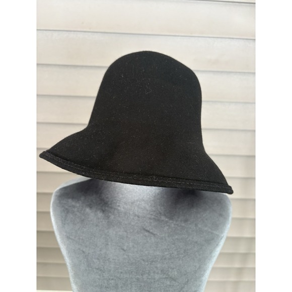 Lot of 3 Vintage Jennifer Moore Wool Cloche Hats | Navy Charcoal Black | Italy - Picture 9 of 14